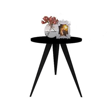 Imagem de Mesinha Lateral De Canto Para Sala e Quarto Redonda P.P