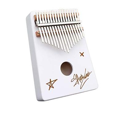 Imagem de Kalimba de 17 teclas, piano de polegar para crianças, adultos, instrumento de música marimbas, teclado de dedo Mbira Sanza com instruções e martelo de afinação, (18 cm x 13 cm) A16-17tone