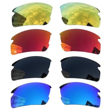 Imagem de Acefrog 4 pares de lentes polarizadas de substituição para óculos de sol Oakley Flak 2.0 XL OO9188, à prova de estilhaçamento, antiarranhões, pacote econômico