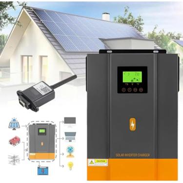Imagem de Inversor Solar HíBrido De 3,0Kw, 24VDC A 230VAC - SaíDa MPPT 80A, Inversor HíBrido Fotovoltaico + Monitor Wifi, Faixa De TensãO Mppt Pv: 30~400V,Inverter*-1