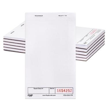 Imagem de FMP Brands Pacote com 5 blocos de verificação de convidados, bloco de notas de servidor para garçonete, bloco de notas para garçonete, livro de garçom, blocos de pedidos para servidores, blocos de