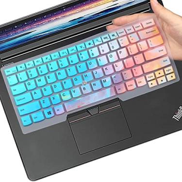 Imagem de Capa de teclado para Lenovo Thinkpad T14 Gen 2/1, E14 Gen 4/3/2, T14s Gen 3/2/1, L14 Gen 3/2, Thinkpad T490 T495 T480 T480S T470, ThinkPad P14s, X1 Carbon 8º/7º /6, Thinkpad X1 Extreme Gen 1 2 3