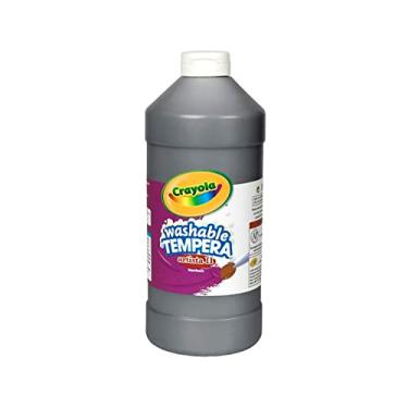 Imagem de Crayola Washable Tempera Paint, Black Kids Paint, 32 Ounce Squeeze Bottle