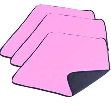 Imagem de Protetor Para Incontinência Urinária. Com Dupla Camada Absorvente e uma Impermeável. Kit com 3 ou Unitário. Tam 100x70cm (3, cor-de-rosa)