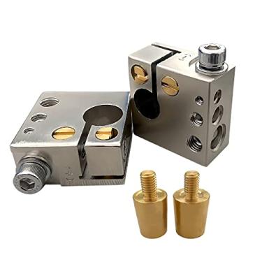 Imagem de FUYEAR 1 par de conector de terminal de bateria positivo e negativo com adaptador de pino superior OEM serve na maioria dos carros e barcos para