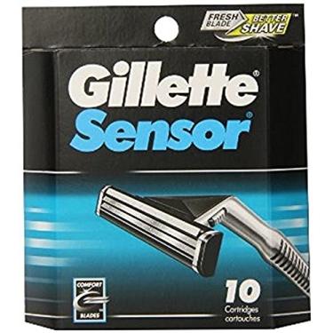 Imagem de WallEc (TM) Gillette Sensor refil de lâminas de barbear 50 cartuchos cartuchos 5 pacotes com 10