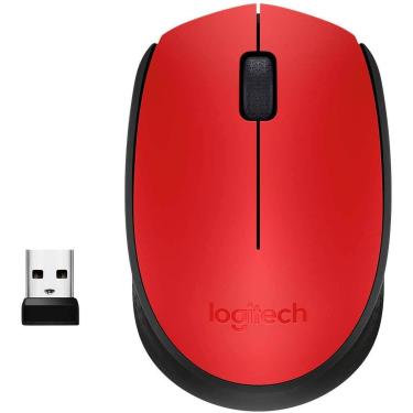 Imagem de Mouse sem Fio Logitech M170 - 2.4GHz - 1000dpi - Vermelho - 910-004941-Unissex
