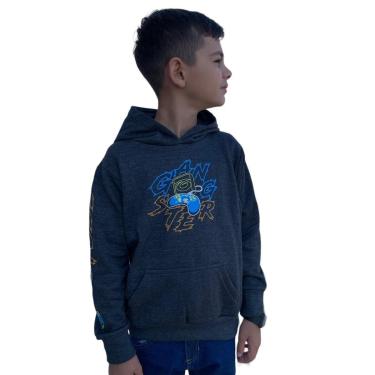 Imagem de Blusa de Moletom Infantil Canguru Com capuz Gamer Gangster-Masculino