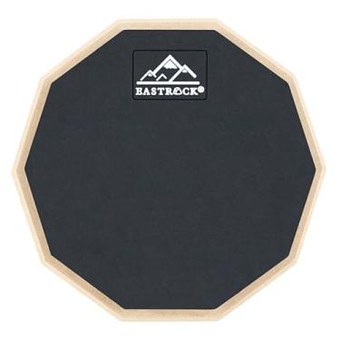 Imagem de EASTROCK Practice Drum Pad, 15 cm, almofada silenciosa dupla face, bateria de borracha para iniciantes, preta