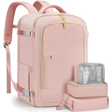 Imagem de LOVEVOOK mochila de viagem, mochila de mão, mochila de item pessoal, bolsa de viagem, grande, rosa, Large