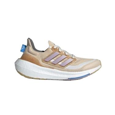 Imagem de adidas Tênis de corrida feminino Ultraboost Light, Areia cristalina/Figo pré-amado/Blue Burst, 37