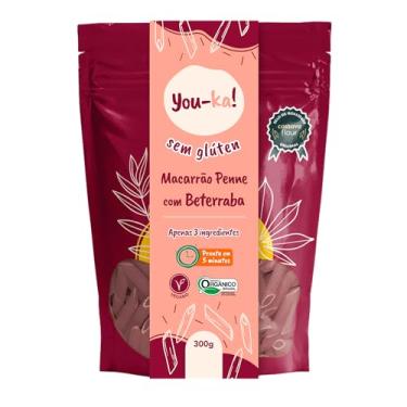 Imagem de Macarrão Penne Sabor Beterraba Sem Glúten Orgânico You-ka! 300g