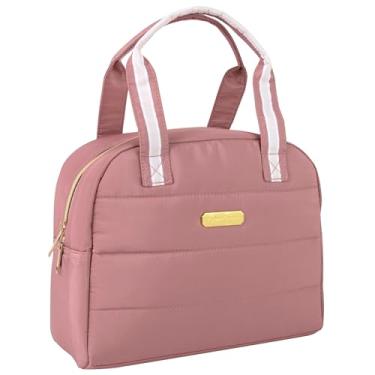Imagem de Jessica Simpson Lancheira feminina isolada para trabalho com bolsos, alças | Lancheiras térmicas reutilizáveis para mulheres (coral cativante), grande, 2308/2369