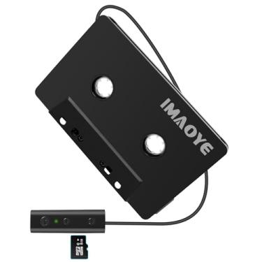 Imagem de IMAOYE 2024 Novo Bluetooth 5.0 Carro Áudio Estéreo Cassete Conversor de Fita de Veículo Funciona Enquanto Carrega, Suporte TF Cartão (Quatro Canais)