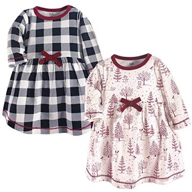 Imagem de Touched by Nature Vestidos femininos de manga comprida de algodão orgânico tamanho único, Bebê infantil inverno floresta manga longa, 18-24 Meses