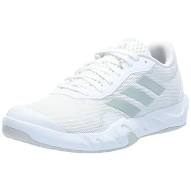 Imagem de adidas Tênis de treinamento feminino Amplimove, Branco/Linho Verde Met./Cinza Dash, 40