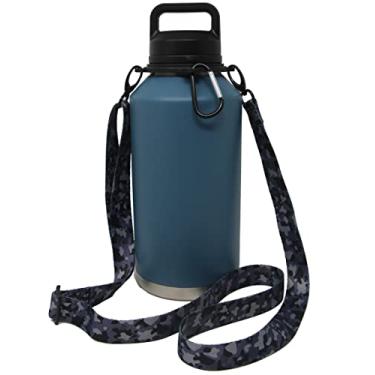 Imagem de One MissionX Alça para garrafa YETI Rambler, alça de ombro para garrafas de água de 1,8 g 1,304 g, 1,020 g, 737 g, 18/340.2 g, acessórios duráveis para caminhadas e caminhadas (camuflagem preta,