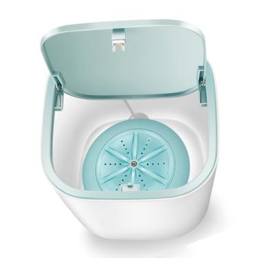 Imagem de Máquina de Lavar Portátil, Meias de Tamanho Compacto, Lavadora de Roupas de bebê para Apartamento, Casa, Hotel, Dormitório, Rv, Viagem (BLUE)