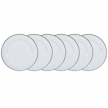 Imagem de Conjunto de Pratos Rasos 06 Peças Itamaraty Prata Schmidt