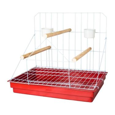 Imagem de Poleiro Papagaio Grande Vermelho 1 Unidade Pet Piu Jel Plast