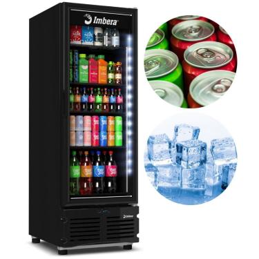 Imagem de Freezer Vertical Tripla Ação 576L Porta de Vidro Evz21 Full Black Imbera