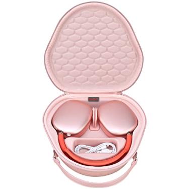 Imagem de Elonbo Hard Carrying Case for Apple AirPods Max Wireless Over-Ear Headphones, New AirPods Max Bluetooth Headphones Travel Protective Cover Earphone Protector Storage Bag,Extra Space fits Charger.Pink