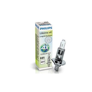 Imagem de Lampada Philips 55W 12V H1 Longlive Ecovision 12258Llecoc1