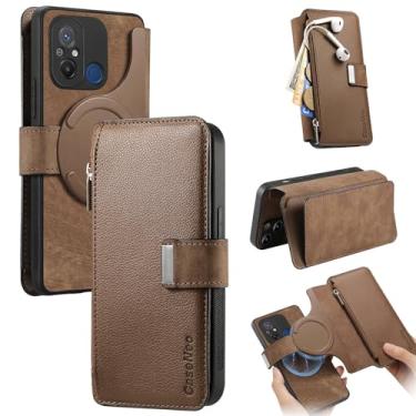 Imagem de Capa de Estojo Compatible with Xiaomi Redmi 12C Case Detachable Wallet Case with Card Holder 2 in 1 PU Leather Flip Folio Case with RFID Blocking Magnetic Stand Removable Shockproof Phone Cover Capa d