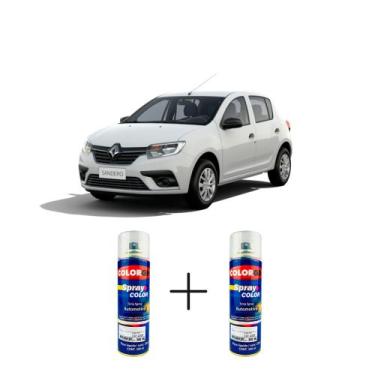 Imagem de Spray automotivo branco glacier + spray verniz 300ml - Sherwin William
