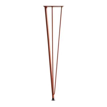 Imagem de 01 Pé De Mesa Nantes Hairpin Legs Cobre 75cm Para Tampos Madeira - Gen