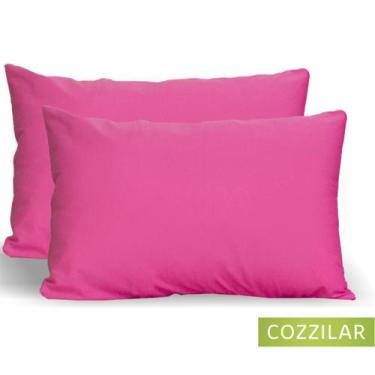 Imagem de Kit 10 Fronha Avulsa Malha Liso 100% Algodão - Cozzilar,  Pink