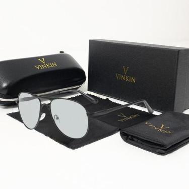 Imagem de Óculos de Sol Fotocromático Vinkin Polarizado UV400 Masculin, Preto