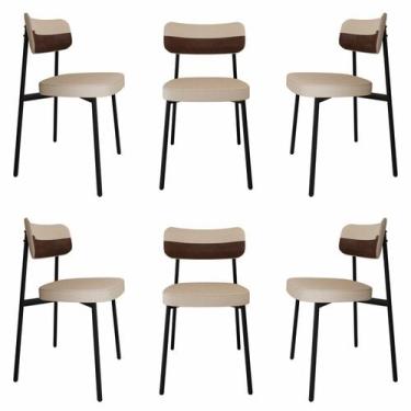 Imagem de Cadeira Fixa com 4 Pés 50 X 44,7 X 83,8 Cm com 6 Unidades Alloa - Meta