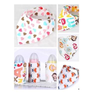 Imagem de Kit Aquecedor Mamadeira E Babador Usb Portátil Importado - Infantil Ba