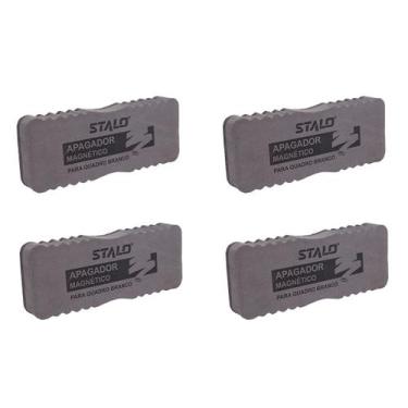 Imagem de Kit 4 Apagador para Quadro Branco Magnético Lousa Stalo Profissional