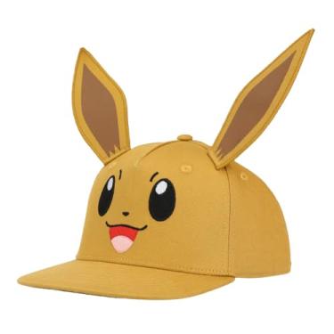 Imagem de Bioworld Boné Pokémon Big Face Eevee juvenil marrom snapback