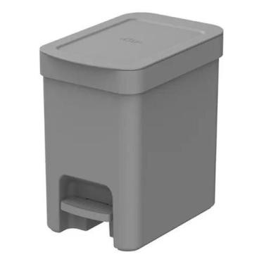 Imagem de Lixeira Pedal Com Tampa 6 Litros Cozinha/Banheiro Cesto/Lixo - OU