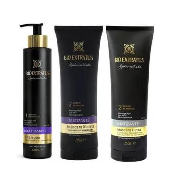 Imagem de Bio Extratus Matizante Shampoo 300ml com Mascara Violeta e Mascara Cin