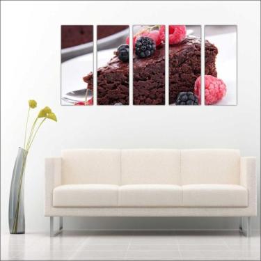Imagem de Quadro Decorativo Padarias Cafeterias Pães Café Bolos Tortas 5 Peças G