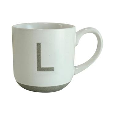 Imagem de COLLECTIVE HOME - Caneca de cerâmica, design de letra maiúscula, textura de arenito fosco, minimalista e elegante, 425 g, perfeita para presentes personalizados (G)