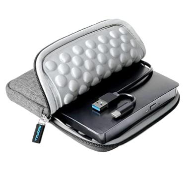 Imagem de ROOFULL Unidade externa de CD/DVD para laptop com estojo de transporte, gravador de CD USB 3.0 tipo C, leitor de DVD, leitor de DVD ROM/RW, unidade de disco óptico portátil USB-C para Mac, PC, Windows