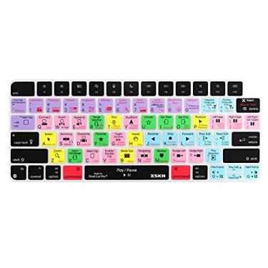 Imagem de XSKN Capa de silicone para teclado de atalhos e idiomas para teclado mágico iMac 2021 Chip M1 Touch ID A2449 A2450 sem teclado numérico (versão dos EUA Final Cut Pro) (K-376)