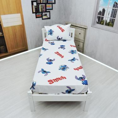 Imagem de Jogo De Lençol Com Elástico E Fronha Stitch Kit 2pç Infantil - Fantasi