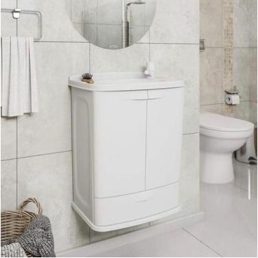 Imagem de Gabinete Banheiro Plástico Pvc Lavatório Gabfit Branco Astra