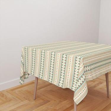 Imagem de Toalha De Mesa Quadrada 4 Lugares Tecido Oxford Boho Amir TL142 - 140x