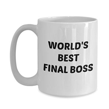 Imagem de Caneca Worlds Best Final Boss – Presente para o chefe – Caneca de café de cacau quente – Ideia de presente de aniversário e Natal