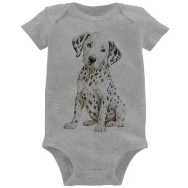 Imagem de Body Bebê Cachorro Dálmata - Foca na Moda, Cinza, M