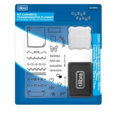 Imagem de Carimbo Transparente Planner Com 3 Tilibra