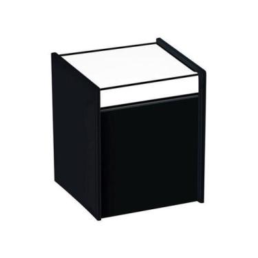 Imagem de Porta Hastes Flexíveis de Algodão com Tampa Inox - Brinox Quadrata 198