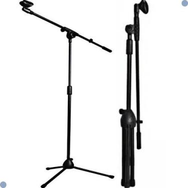 Imagem de Pedestal Suporte Microfone Girafa Cachimbo C/ Regulagem Mxt, Preto